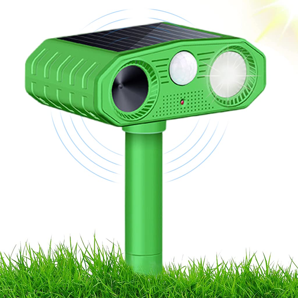 HASTHIP Ultrasonic Pest Repeller with Infrared Sensor and Flashing Lights for Garden, Waterproof Solar Pigeon Repellent and Dog Repellent Device for Get Rid of Mole, Gopher, Snakes, Underground Pests HASTHIP Ultrasonic Pest Repeller with Infrared Sensor and Flashing Lights for Garden, Waterproof Solar Pigeon Repellent and Dog Repellent Device for Get Rid of Mole, Gopher, Snakes, Underground Pests